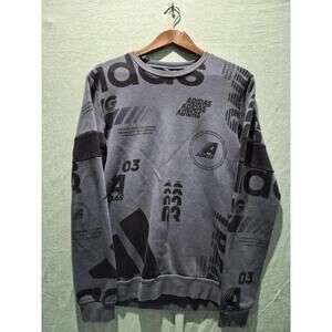 Adidas Gray Sweatshirt Athletic Training Sweater Men's Size S Small